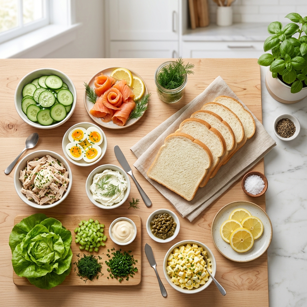 Easy Tea Sandwiches for Bridal Shower & Parties