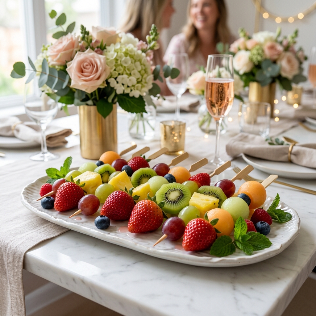 Easy Fruit Skewers (Perfect Bridal Shower & Party Food)