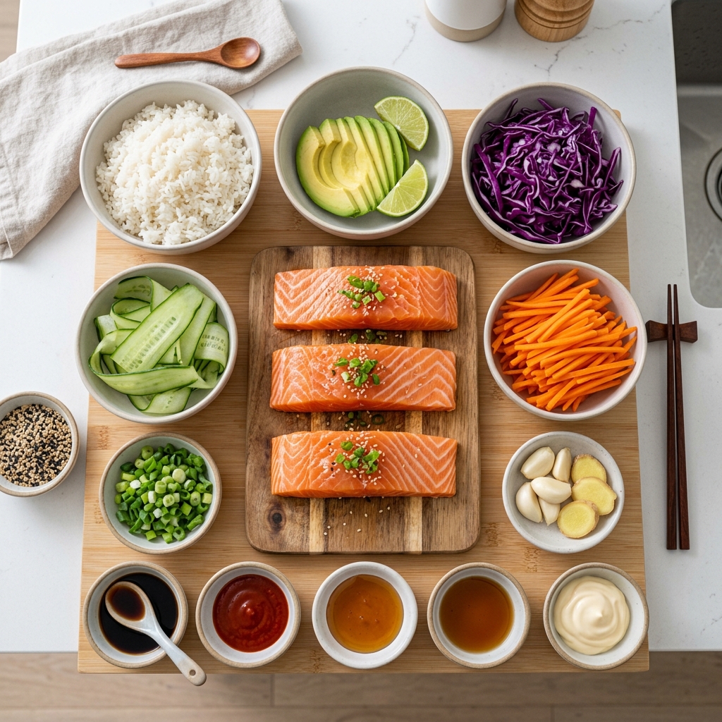 Spicy Salmon Bowl with Creamy Mayo That Ignites Your Tastebuds