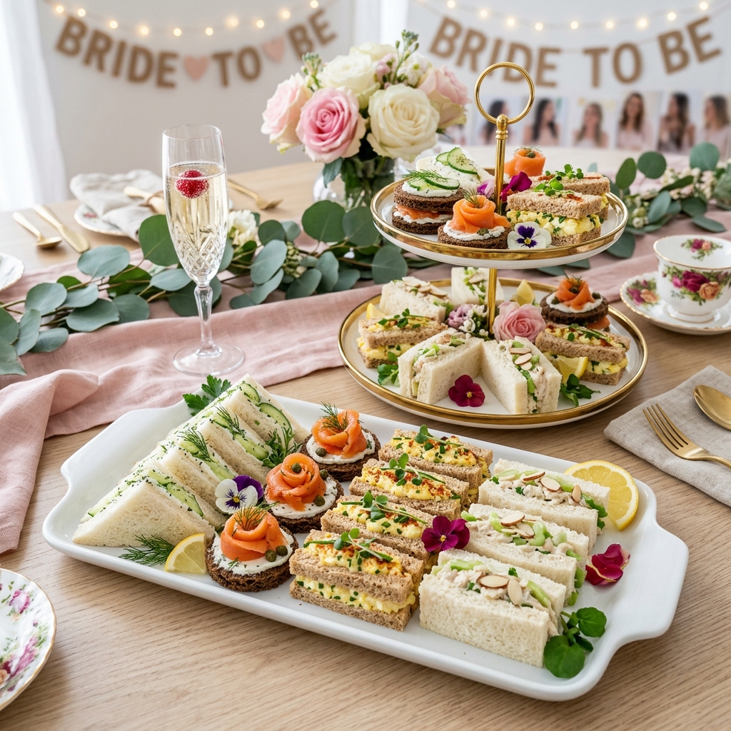 Easy Tea Sandwiches for Bridal Shower & Parties