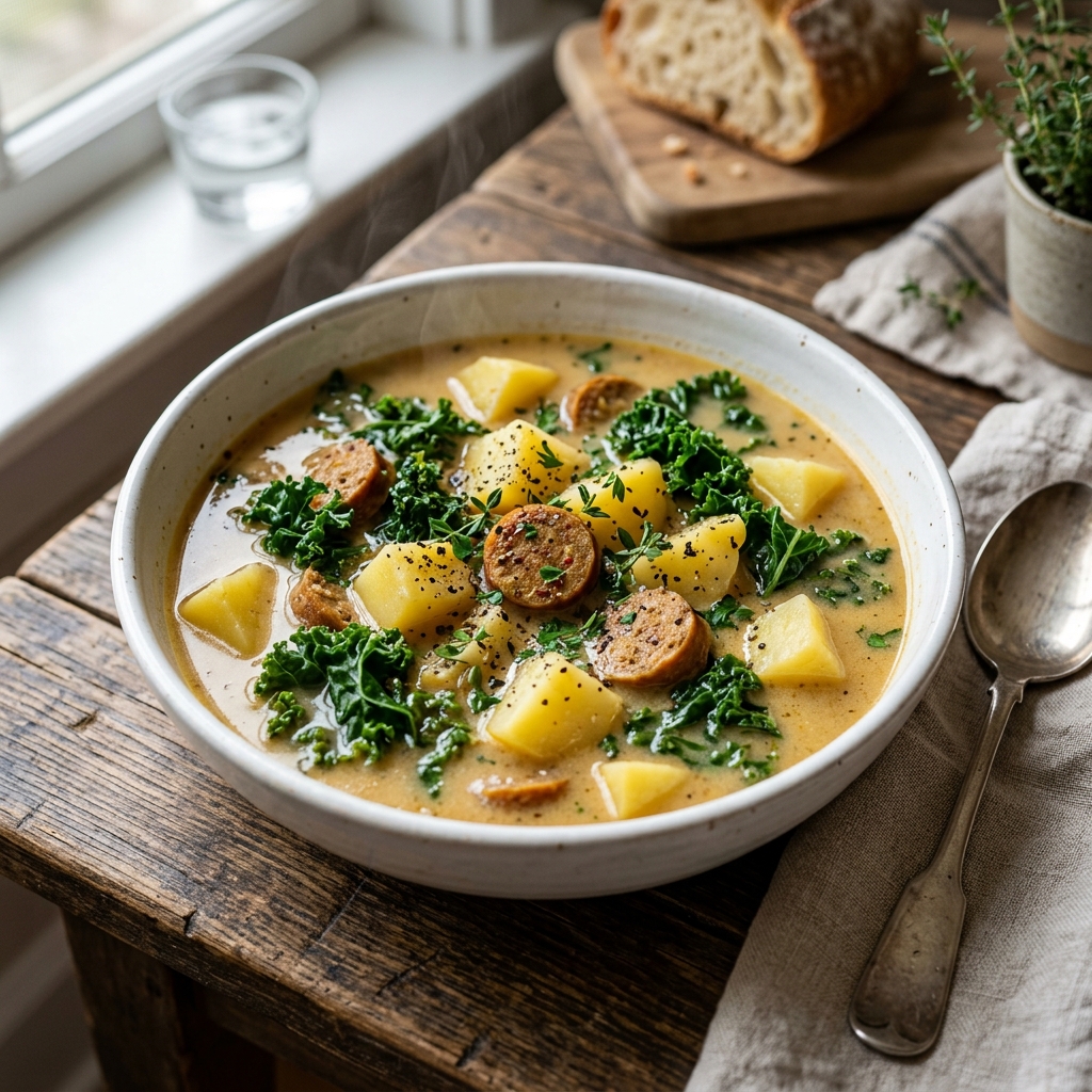 Vegan Zuppa Toscana – Creamy Dairy Free Soup