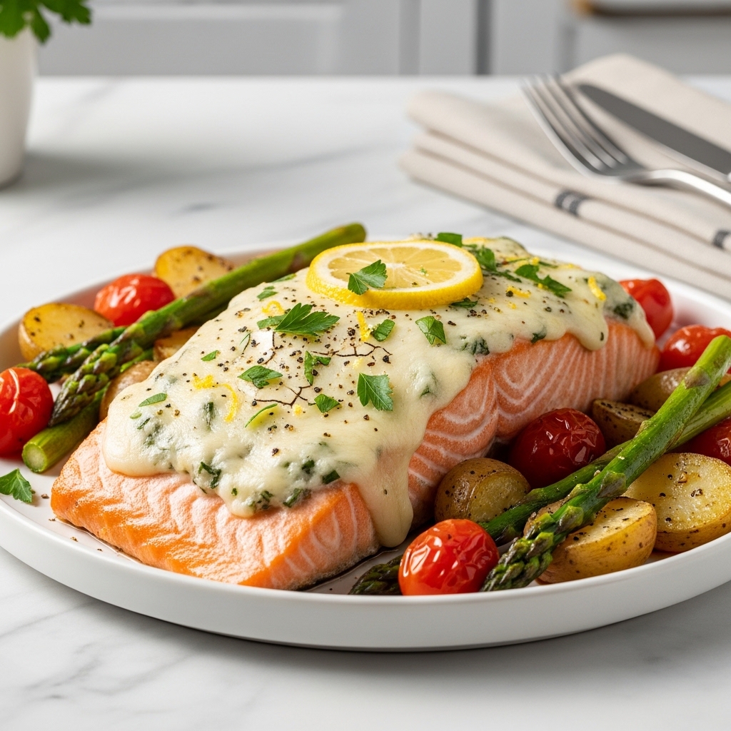 Delicious Baked Boursin Salmon Recipe: Easy Weeknight Delight