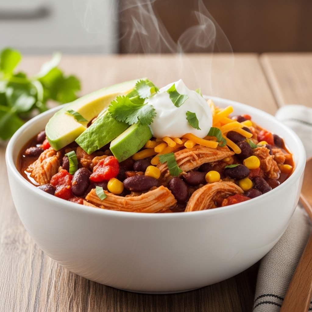Crockpot Chicken Taco Chili