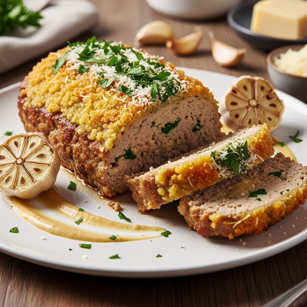 Garlic Parmesan Chicken Meatloaf to Satisfy Your Cravings