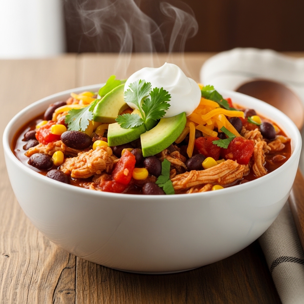 Crockpot Chicken Taco Chili
