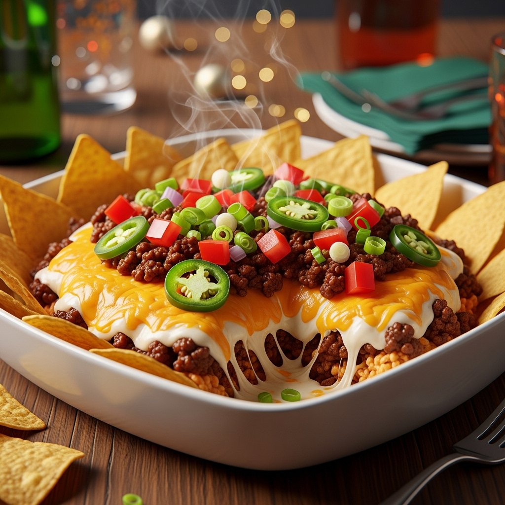 Easy Nacho Dip Recipe | Cheesy Party Dip for Game Day and Gatherings