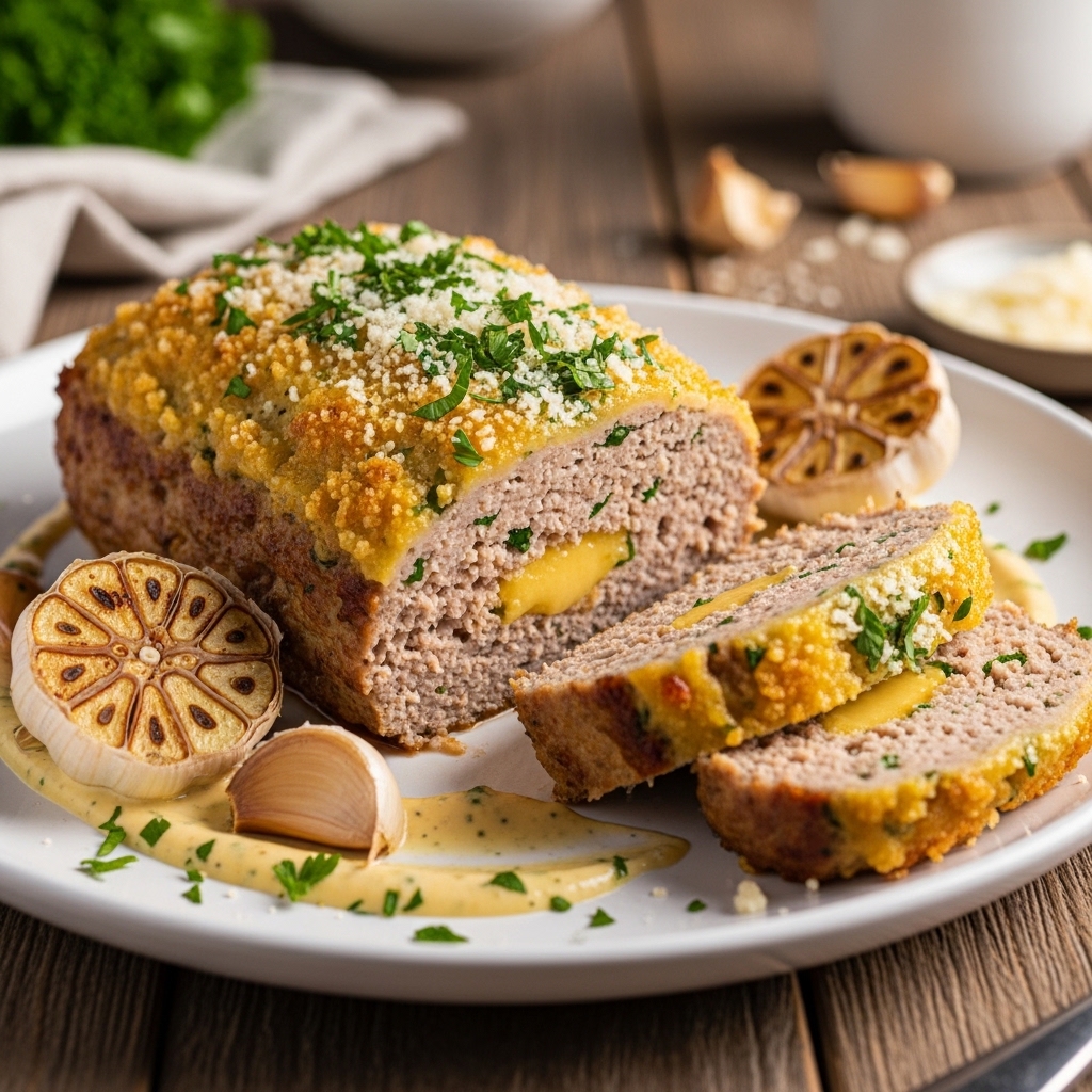 Garlic Parmesan Chicken Meatloaf to Satisfy Your Cravings