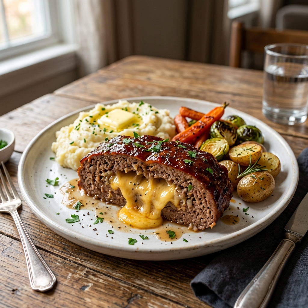 Cheddar Stuffed Meatloaf Recipe – Juicy 5 Star Meatloaf Dinner Idea