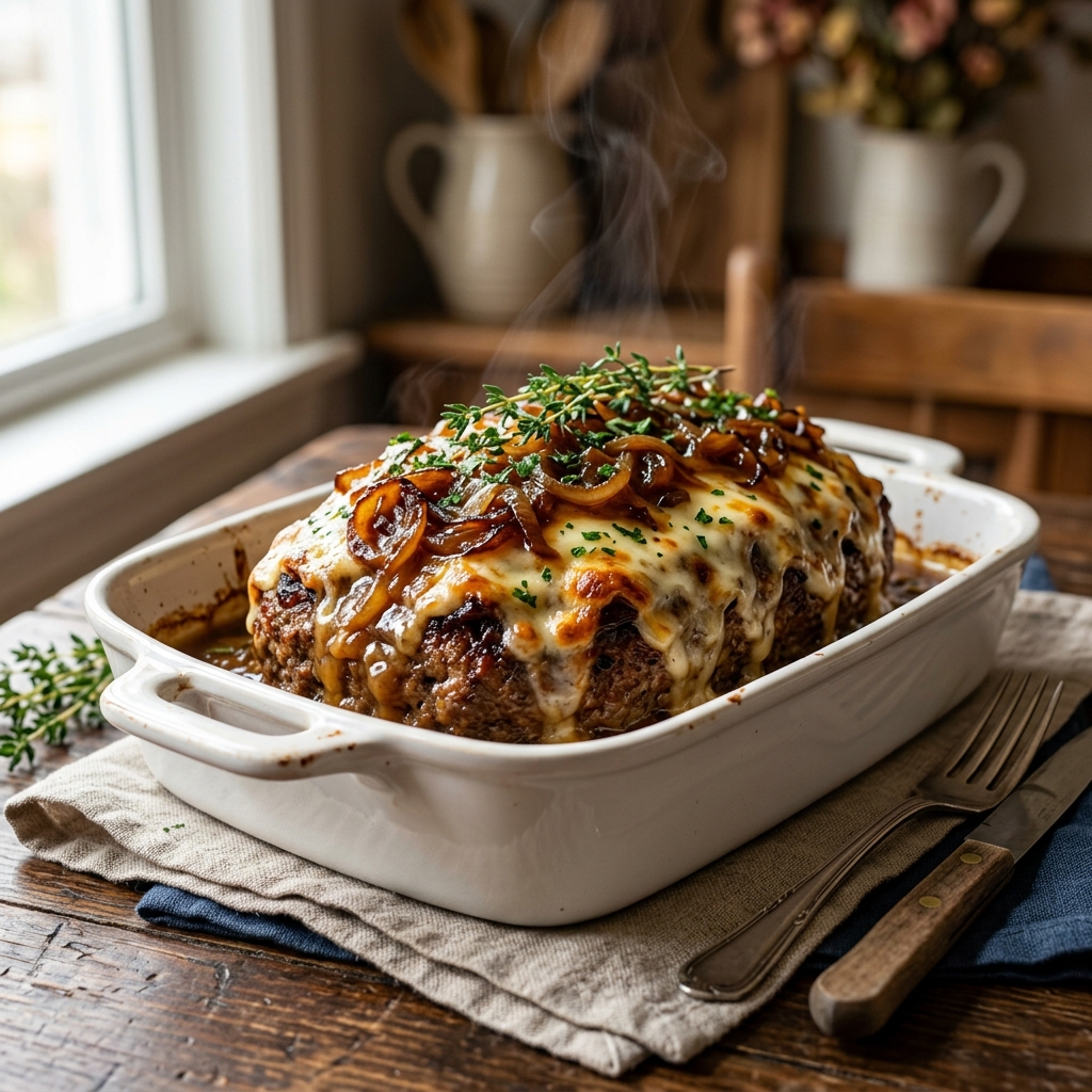 Crockpot French Onion Meatloaf – Easy Comfort Meatloaf Recipe