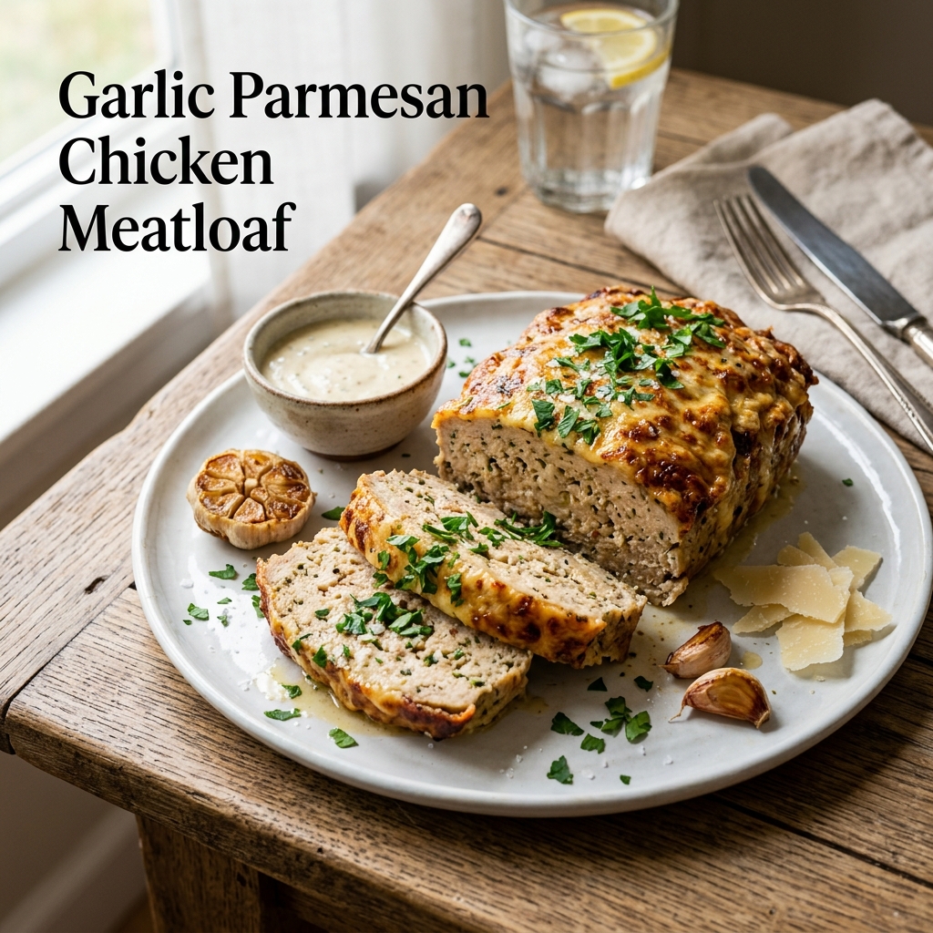 Garlic Parmesan Chicken Meatloaf – Easy Flavorful Meatloaf Recipe