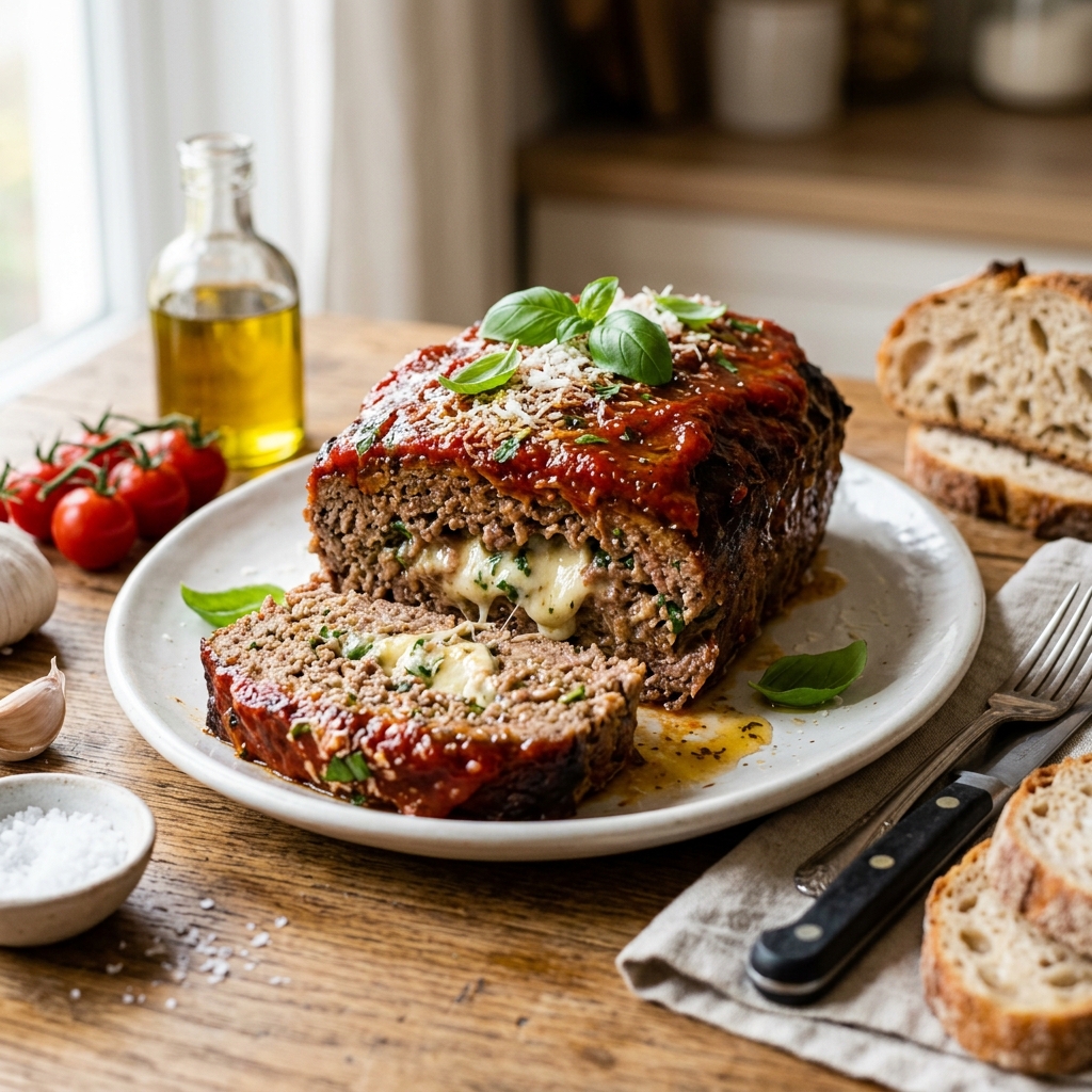 Classic Italian Meatloaf – Juicy Italian Meatloaf Recipe with Herbs and Cheese