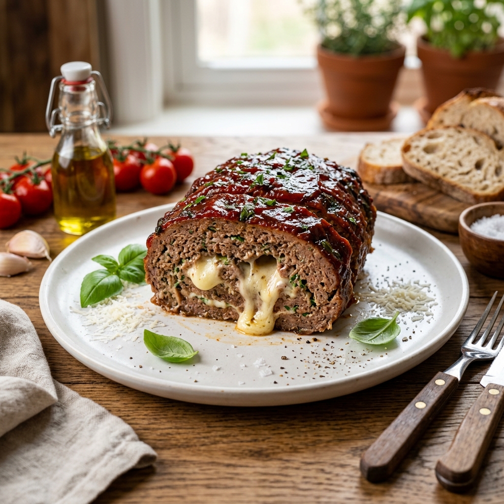 Classic Italian Meatloaf – Juicy Italian Meatloaf Recipe with Herbs and Cheese